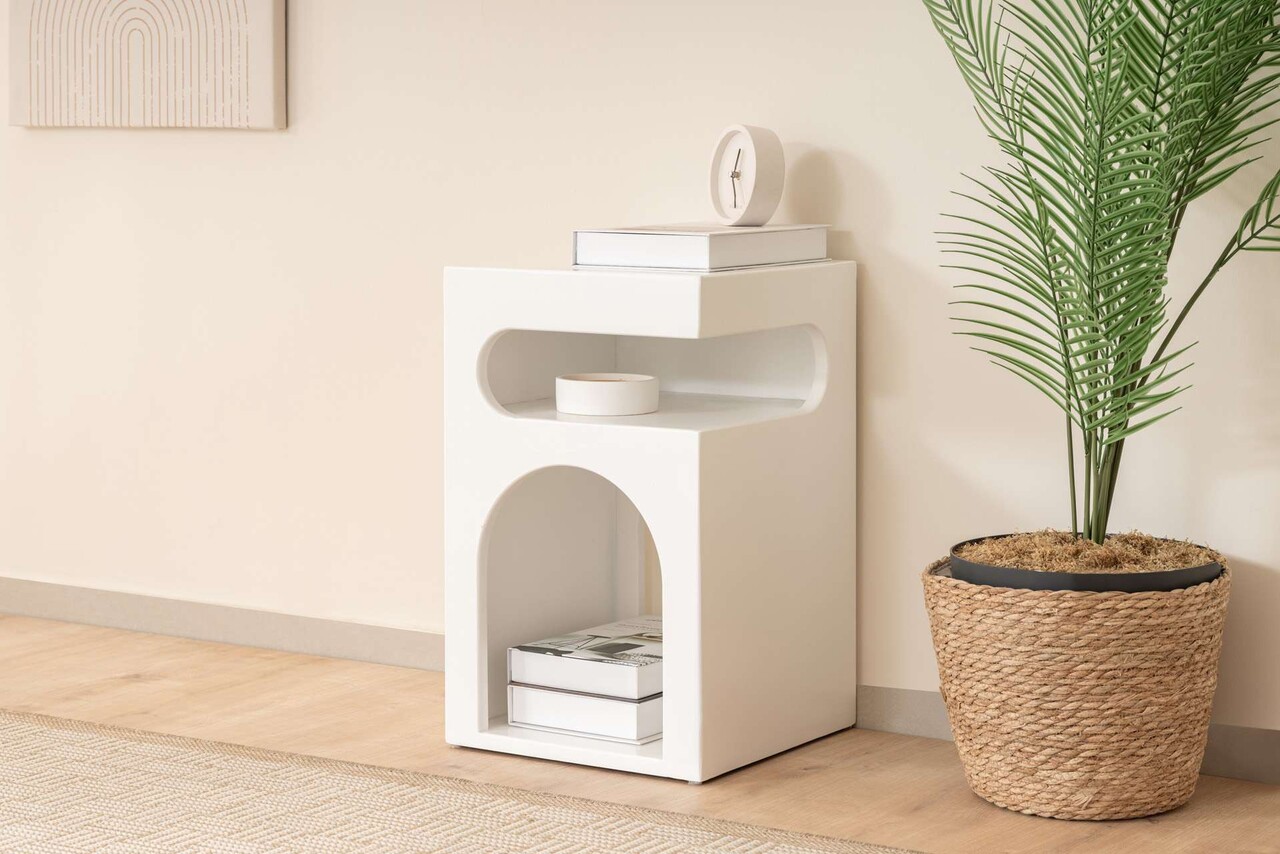 Noptiera, Hanah Home, Turtle, 35x55x35 cm, Alb - imagine 7